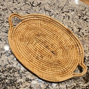 Oval Woven Basket Tray